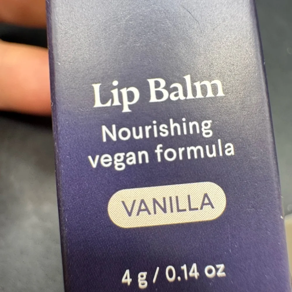 NWT Full Size Curology Vanilla Lip Balm- Vegan! Dye, Paraben, & Cruelty FREE